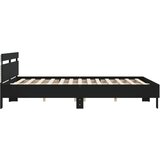  Okvir za krevet s uzglavljem i LED crni 180x200 cm | shoptok.hr