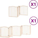  Vrata za pse s vratašcima 9 panela sklopiva 450 cm drvo topole | shoptok.hr