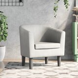 vidaXL Fotelj belo umetno usnje | Shoptok.si