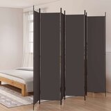 Paravan 6-delni rjav 300x220 cm blago, (5000156047) Cene