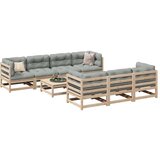  8-dijelni set vrtnih sofa s jastucima od masivne borovine | shoptok.hr