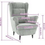 vidaXL Fotelja od baršuna svjetlosiva | shoptok.hr