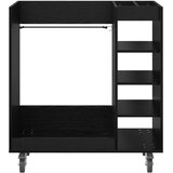 Golf ormar s kotačem Jednobojno Crni hrast 90 x 45 x 98 cm | shoptok.hr