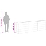  Povišena vrtna gredica siva 300 x 50 x 91 cm WPC | Eponuda.com