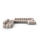 Micadoni Home Bež baršunasta sofa 379 cm Bellis – | shoptok.hr