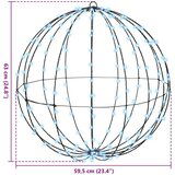 Lopta s 384 LED svjetlima 2 pcs Hladna bijela 60 cm Metal | shoptok.hr