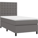  s oprugama i madracem sivi 80 x 200 cm od umjetne kože | shoptok.hr