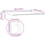 vidaXL Automatska uvlačiva tenda svijetlosiva 500x300 cm, Tenda za zamjenu platna za okvir 5x3 m svijetlosiva | shoptok.hr