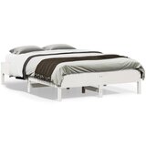 Maison Chic Posteljni okvir - Dvoposteljna postelja - Zakonska postelja brez vzmetnice bel 135x190 cm trdna borovina-J11299, (21764203) | Shoptok.si