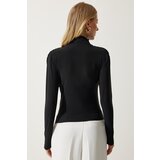  Women's Black Gathered Detailed High Neck Sandy Blouse | Eponuda.ba