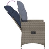 Bistro set od 3 komada s jastucima, sivi poliratan | shoptok.hr