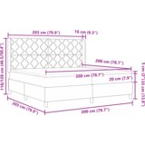  Postelja s vzmetnico in LED osvetlitvijo črna 200x200 cm tkanina, (22049698) | Shoptok.si