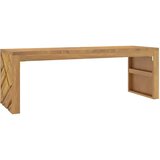 Maison Chic Klubska mizica - kavna mizica - Nizka mizica 110x35x38 cm trdna tikovina, (21754454) Cene