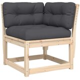  Kutna vrtna sofa s jastucima 73x73x78 cm od masivne borovine | shoptok.hr