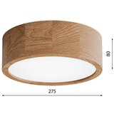  Plafonsko svetlo za kupatilo CLEO 2xE27/24W/230V IP54, prečnik 27,5 cm, hrast | Eponuda.com