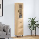 vidaXL Visoka omara sonoma hrast 34,5x34x180 cm inženirski les | Shoptok.si