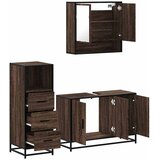  3-dijelni set kupaonskog namještaja boja smeđeg hrasta drveni | shoptok.hr