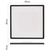  LED plafonsko svetlo FLORI LED/22W/230V 4000K crna 42x42 cm | Eponuda.com