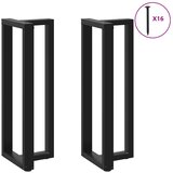  Noge za barski stol T-oblika 2 kom Crne 50x35x(110-111) cm Čelik | shoptok.hr