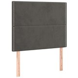  box spring postelja z vzmetnico led temno siva 100x200 cm žamet, (20726179) | Shoptok.si