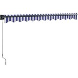 Tenda na uvlačenje plavo-bijela 3 x 2,5 m tkanina i aluminij | Eponuda.com