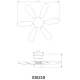 Globo 03625S - LED prigušiva stropni ventilator DELORES LED/5W/230V 2700-6500K crna + daljinski upravljač | Eponuda.com