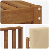  Set vanjskih sofa 4 kom. Prirodna i bež Bijela 189,5 x 122,5 x 73 cm | shoptok.hr