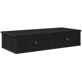  Zidna polica s ladicama crna 80x34x17 cm izrađeno drvo | Eponuda.com