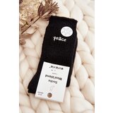 Kesi Women's warm socks with black lettering Cene