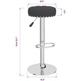  Barski stolci od tkanine 2 kom crni Crna | Shoptok.si