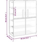 Ormarić za cipele krem 60 x 28 x 90 cm od tkanine | shoptok.hr