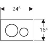 Geberit Taster Geberit SIGMA 20 hrom mat-sjaj dvokolicinski 115.882.KH.1 | ePonuda.com