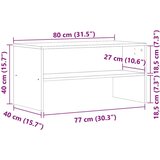 vidaXL TV ormarić Artisan hrast 80x40x40 cm izrađeno drvo | shoptok.hr