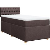 vidaXL Box spring postelja z vzmetnico temno rjava 100x200 cm blago, (21291428) Cene