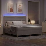  vzmetnica s škatlo in vzmetnico & LED Taupe 180x200 cm Tkanina, (22156530) | Shoptok.si