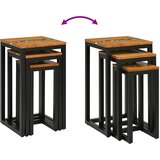  Stol za slaganje 3 pcs Smeđa Čvrsto teak drvo | Eponuda.ba