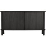 UMAGE Črna komoda iz masivnega hrasta z drsnimi vrati 135x73,5x48 cm Italic – | Shoptok.si