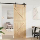  Vrata NARVIK Prirodna 80 x 210 cm Čvrsta borovina | shoptok.hr