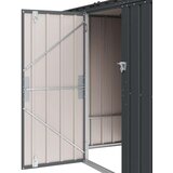  Škatla za shranjevanje v vrtu Črna 214 x 82 x 132 cm Jeklo | Shoptok.si