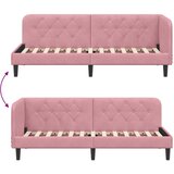  Kutni okvir kreveta Ružičasta 80 x 200 cm Baršun | shoptok.hr