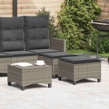 vidaXL Vrtni stolčki z blazinami 2 kosa Grey 55x55x36 cm Poly Rattan | Shoptok.si