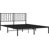  Metalni okvir za krevet s uzglavljem crni 150x200 cm | shoptok.hr