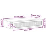 Stolna Stenska stranska miza Artisan hrast 87,5 x 34,5 x 17 cm, (5000232552) | Shoptok.si
