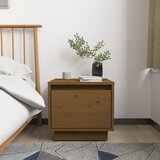 Furnova Nočna omarica medeno rjava 35x34x32 cm trdna borovina, (21927928) | Shoptok.si