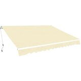  Ročno zložljiva tenda 400 cm kremne barve | Shoptok.si