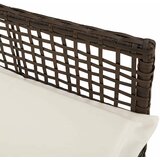  Vrtna stolica s jastukom 2 pcs Smeđa 55 x 53 x 85 cm poliratan | shoptok.hr