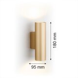  Argon 7178 - Zidna svetiljka MITOS PLUS 2xGU10/5W/230V zlatna | Eponuda.com