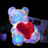  Svetleća figura Crystal meda sa crvenim srcem, 40 cm | Eponuda.com