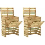  Komposter s letvicama 2 pcs Zelena 110 x 58 x 113 cm Cijene