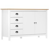  Komoda Hill bijela 130 x 40 x 80 cm od masivne borovine | shoptok.hr